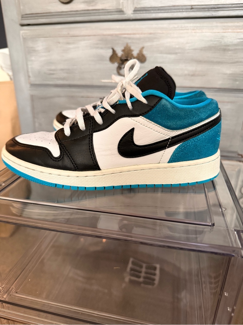 Jordan Kids Sneakers Black White Blue